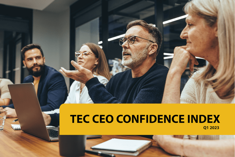 TEC CEO Confidence Index website tile q1 2023